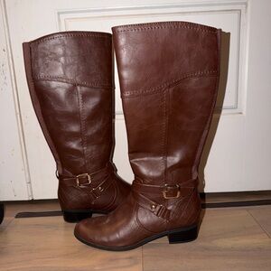 Unisa Brown Heeled Boots
